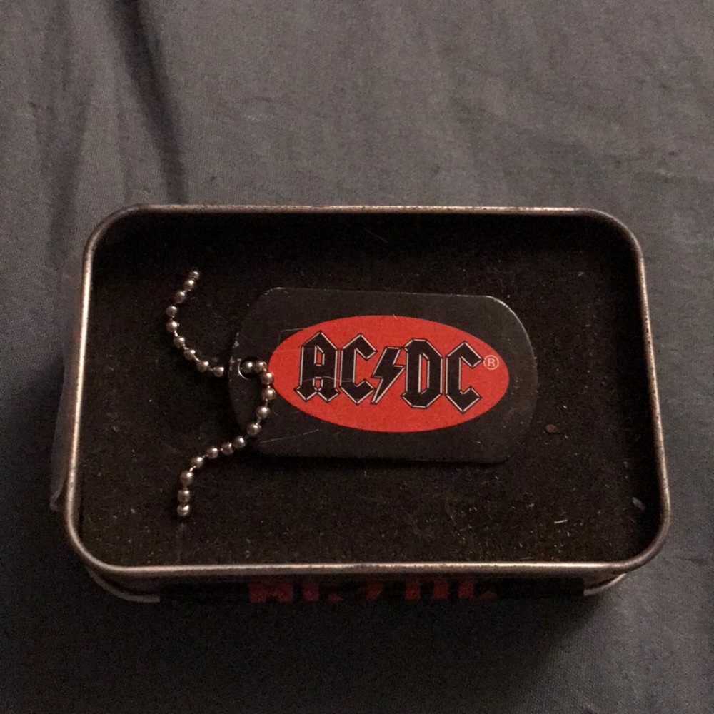 Brand new, AC/DC dog tag necklace